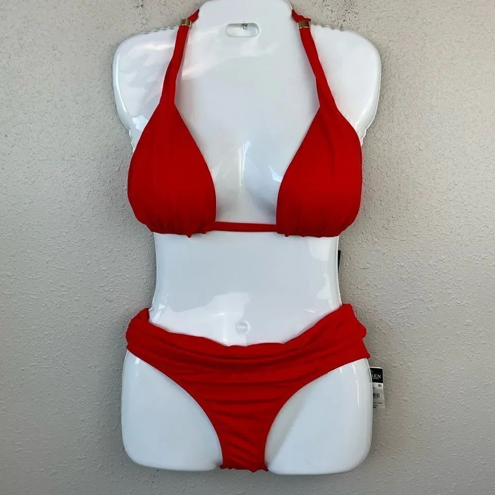 NWT Lauren Ralph Lauren Bikini Top and Matching Bottoms Sizes 6, 10, 14, or 16